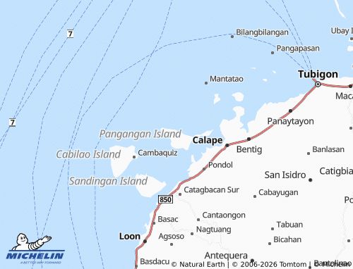 MICHELIN Kinabag-An map - ViaMichelin