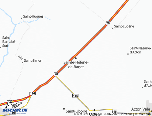 MICHELIN Sainte-Hélène-de-Bagot map - ViaMichelin