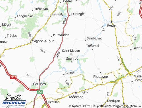 MICHELIN Saint-Maden map - ViaMichelin