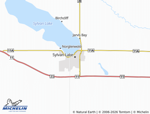 Kaart MICHELIN Sylvan Lake - ViaMichelin