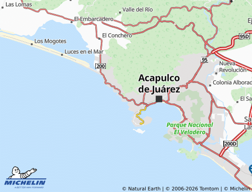MICHELIN Solidaridad Mozimba map - ViaMichelin
