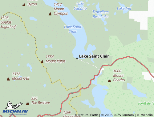 MICHELIN Lake Saint Clair map - ViaMichelin