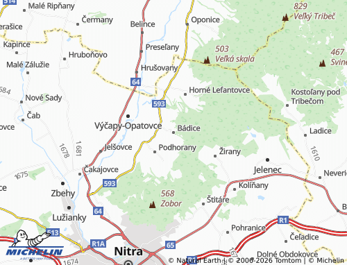 MICHELIN Bádice map - ViaMichelin
