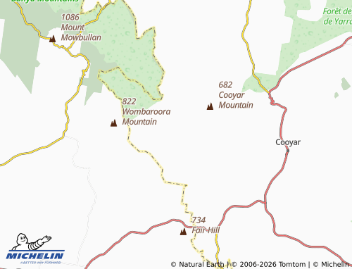 MICHELIN Upper Cooyar Creek map - ViaMichelin