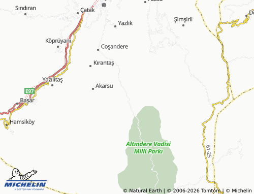 MICHELIN Altındere map - ViaMichelin
