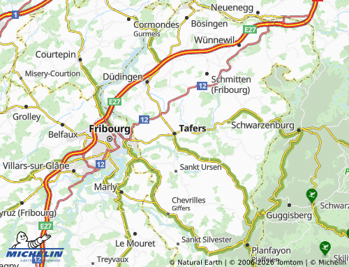 Mappa MICHELIN Tafers - ViaMichelin
