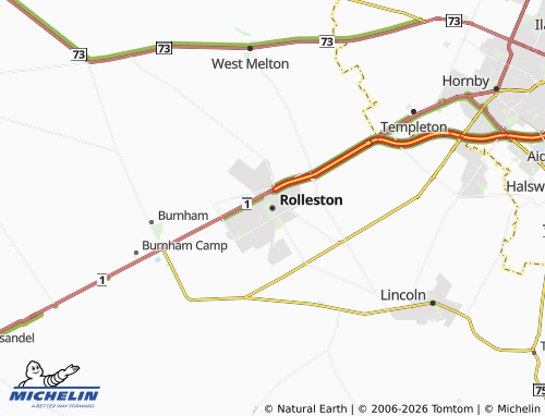 Mapa MICHELIN Rolleston - ViaMichelin