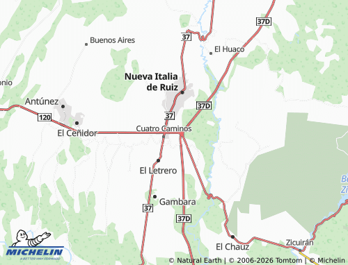 Mapa MICHELIN Cuatro Caminos, El Para - ViaMichelin
