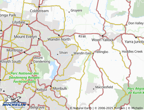 MICHELIN Wandin East map - ViaMichelin