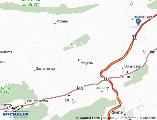 Carte MICHELIN Hegins - ViaMichelin