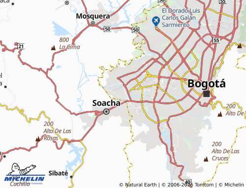 Mapa MICHELIN Jiménez de Quesada II Sector - ViaMichelin