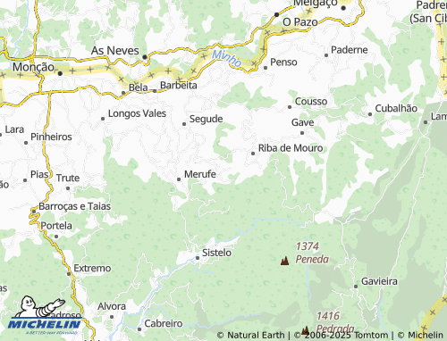 MICHELIN Lameira map - ViaMichelin