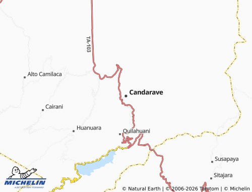 Carte MICHELIN Candarave - ViaMichelin