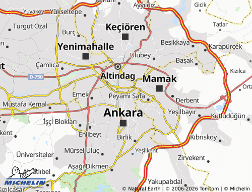 Mappa MICHELIN Ön Cebeci - ViaMichelin