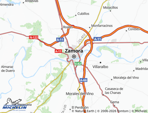 Mapa MICHELIN Zamora - ViaMichelin