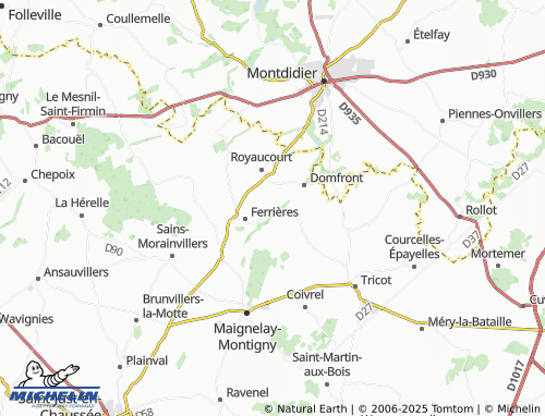 MICHELIN Dompierre map - ViaMichelin
