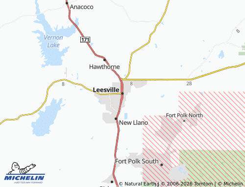 Mapa MICHELIN Leesville - ViaMichelin