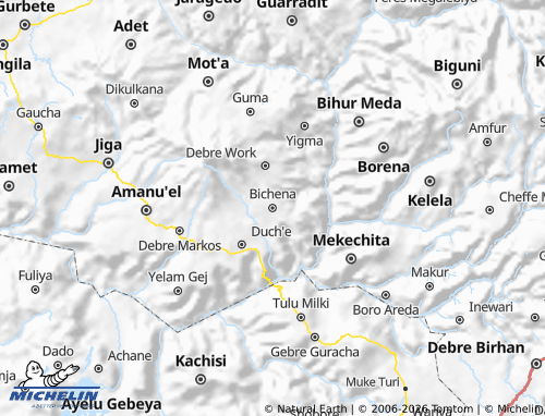 MICHELIN Bichena map - ViaMichelin