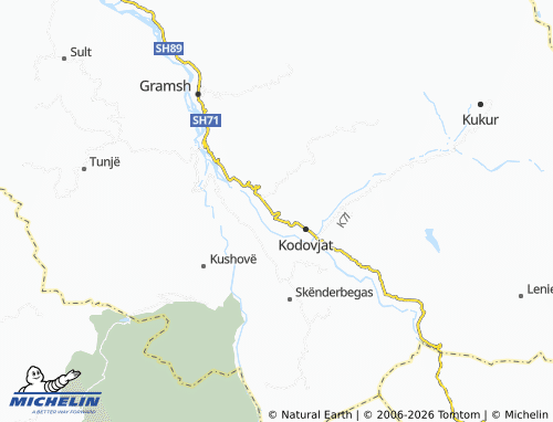 Mapa MICHELIN Bërsnik i Poshtëm - ViaMichelin