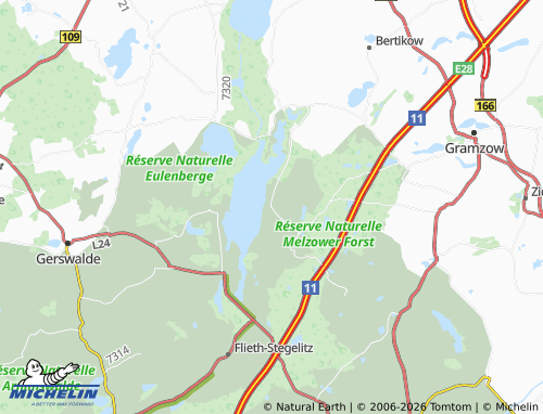 Mapa MICHELIN Warnitz - ViaMichelin