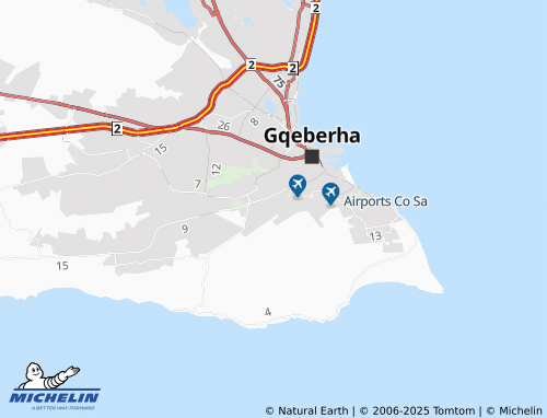 MICHELIN-Landkarte Port Elizabeth Airport Informal - ViaMichelin