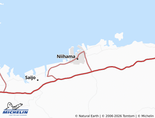 Kaart MICHELIN Niihama - ViaMichelin