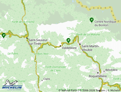 MICHELIN Valdeblore map - ViaMichelin