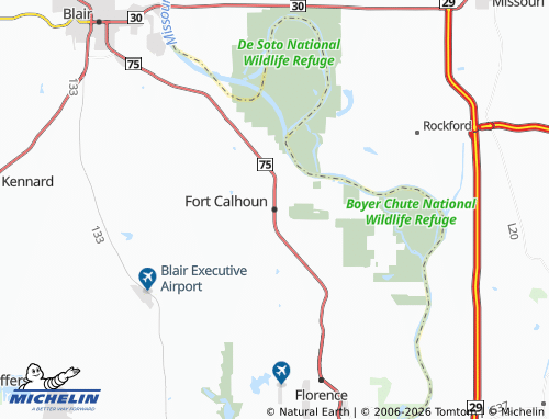 Mappa MICHELIN Fort Calhoun - ViaMichelin