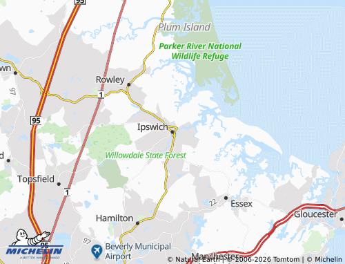 Carte MICHELIN Ipswich - ViaMichelin