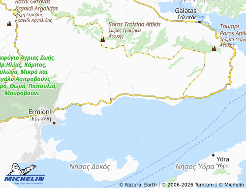 MICHELIN Akti Ydras map - ViaMichelin