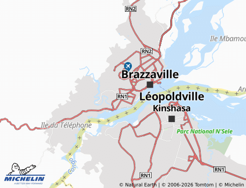 MICHELIN Bacongo Moderne map - ViaMichelin