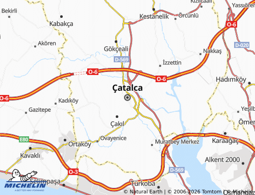 Mapa MICHELIN Çatalca - ViaMichelin