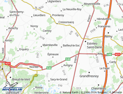 Mappa MICHELIN Bailleul-le-Soc - ViaMichelin