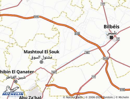 Mappa MICHELIN Tal al-Jarad - ViaMichelin