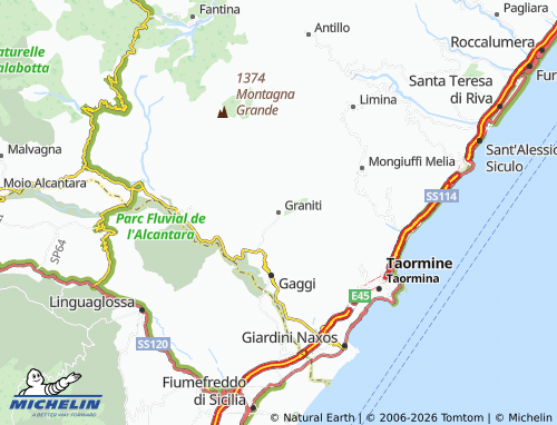 MICHELIN Graniti map - ViaMichelin
