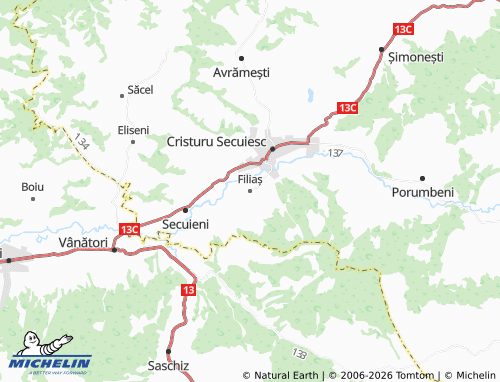Mappa MICHELIN Filiaș - ViaMichelin