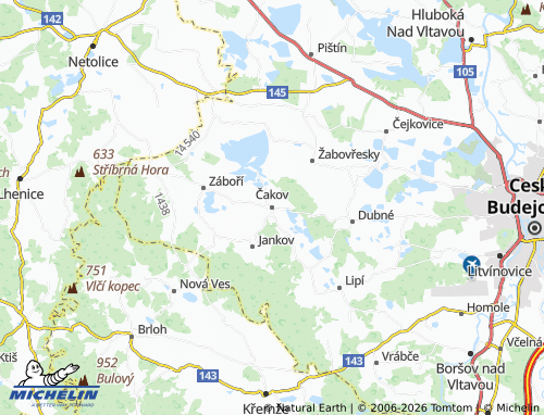 Kaart MICHELIN Čakov - ViaMichelin