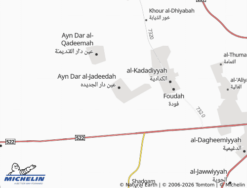 MICHELIN-Landkarte al-Wahah - ViaMichelin