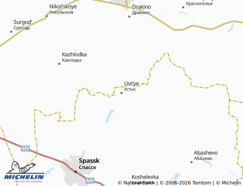 MICHELIN-Landkarte Ust'ye - ViaMichelin