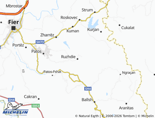 Mappa MICHELIN Ruzhdie - ViaMichelin