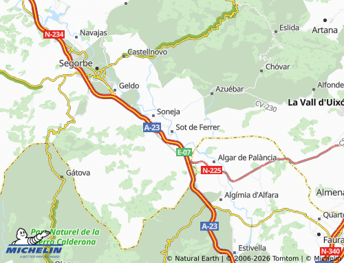 Kaart MICHELIN Sot de Ferrer - ViaMichelin