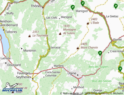 Carte MICHELIN La Savataz - ViaMichelin