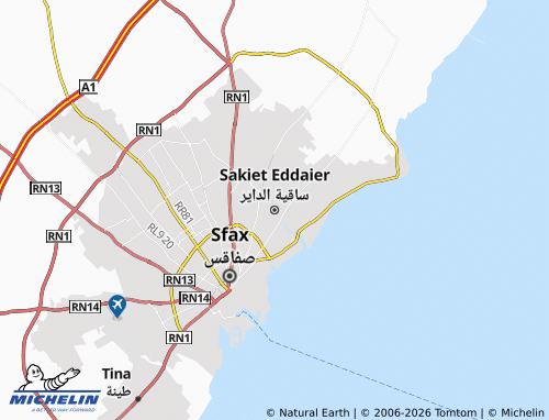 Carte MICHELIN Sakiet Eddaier - ViaMichelin