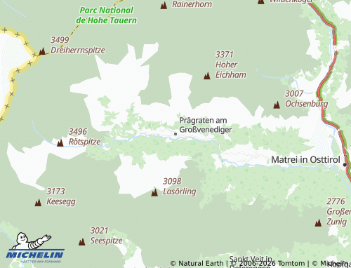 MICHELIN Prägraten am Großvenediger map - ViaMichelin