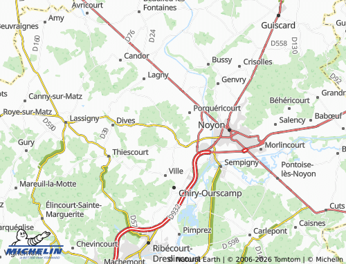 MICHELIN Suzoy map - ViaMichelin