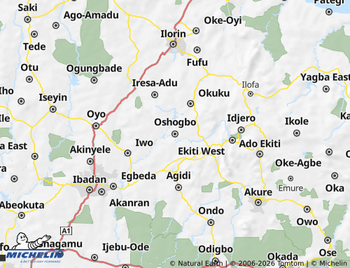 Carte MICHELIN Osun - ViaMichelin