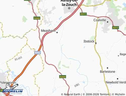 Carte MICHELIN Snarestone - ViaMichelin
