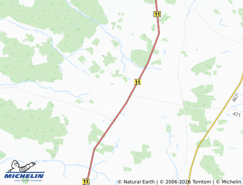MICHELIN Overgård Mark map - ViaMichelin