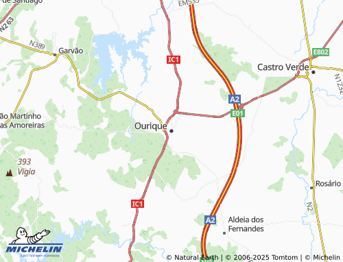 MICHELIN Ourique map - ViaMichelin
