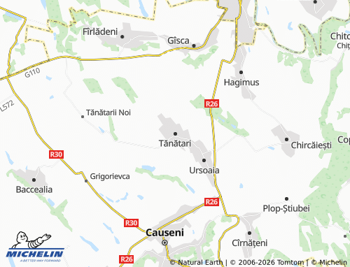 MICHELIN-Landkarte Tănătari - ViaMichelin